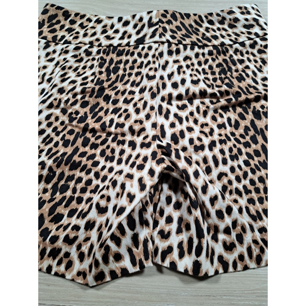 INC International Concepts Animal Leopard Print Shorts Womens Stretch size 4 - Picture 5 of 9